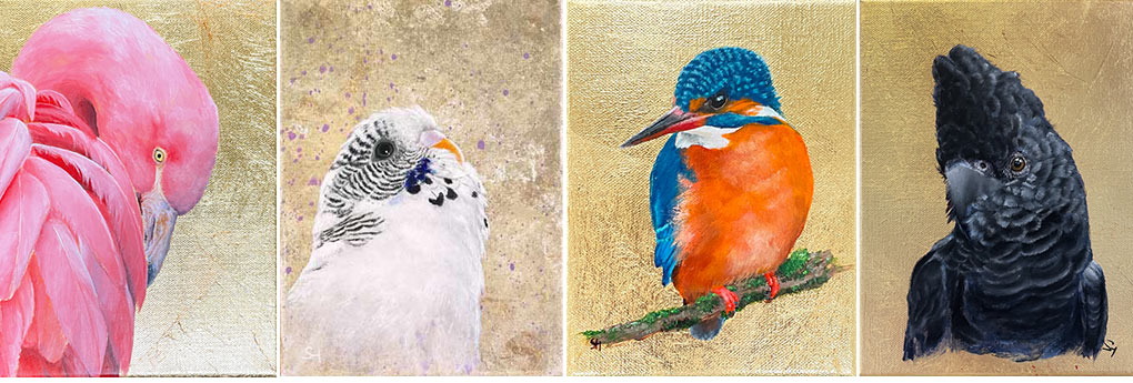 Kakadu Cockatoo Parrot Wall Art Bird painting Leinwandbild