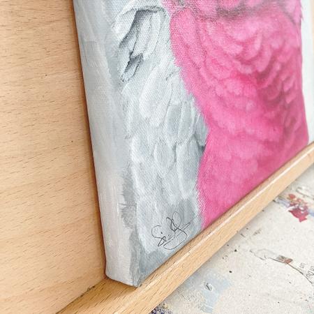 Rosakakadu Galah. Papagei Acrylgemälde