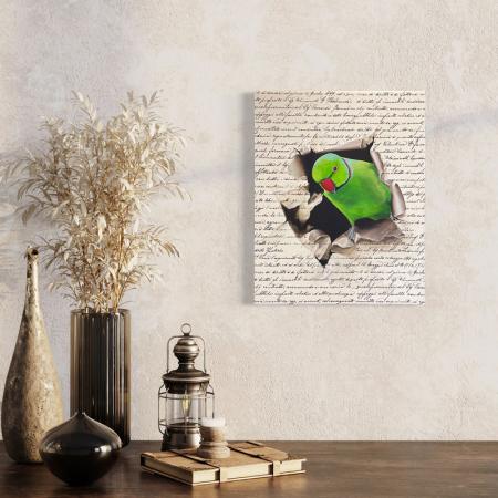 Ring-necked parakeet original acrylic bird painting