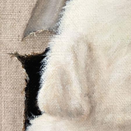 Golden Retriever Welpe. Acrylgemälde