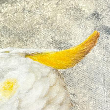 Yellow-crested Cockatoo original acrylic parrot painting
