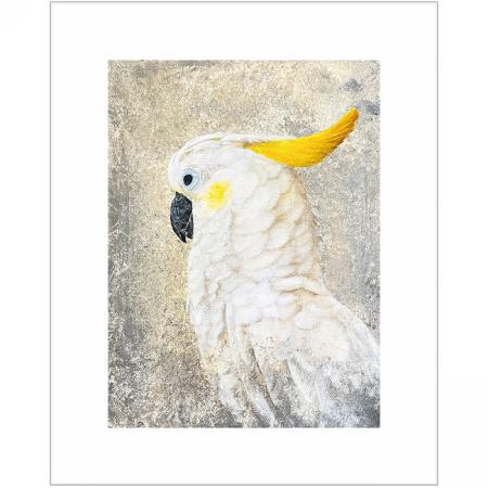 Yellow crested cockatoo wall art print
