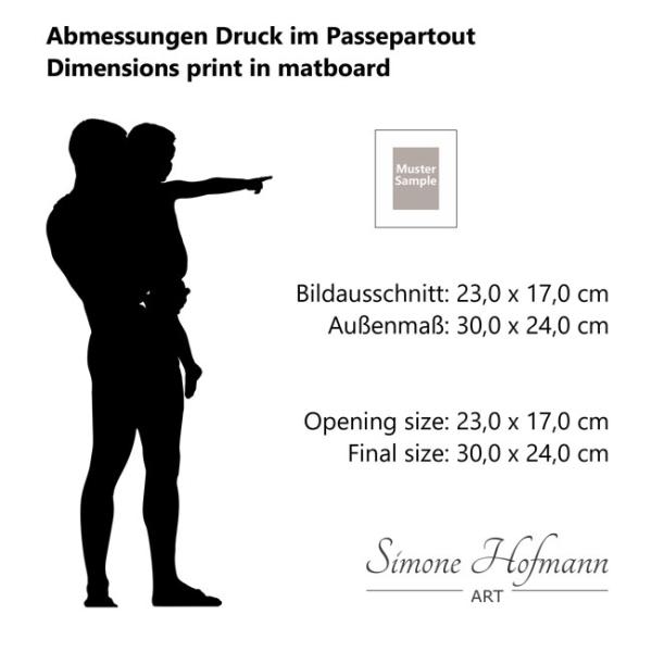 Abmessungen Druck im Passepartout