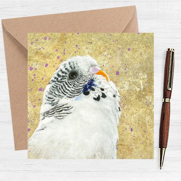 Budgie greeting card